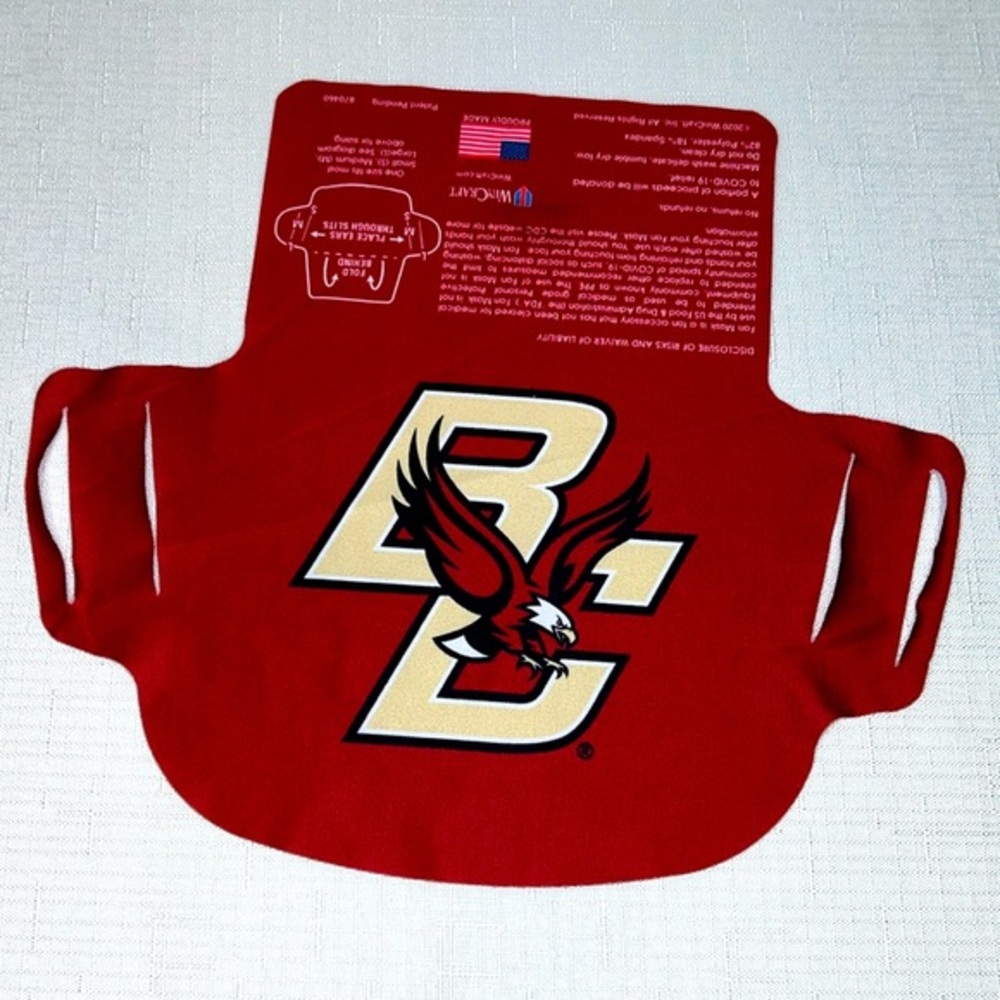 Boston College Machine Washable Adult Face Mask 😷